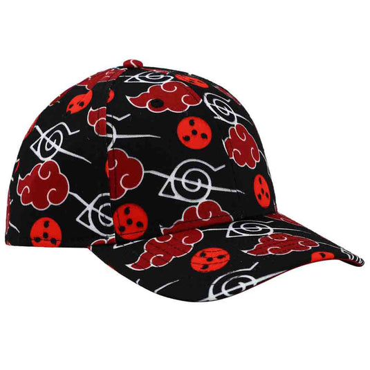 Naruto Akatsuki Cloud & Anti-leaf Village Sublimated Curved Bill Snapback