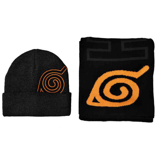 Naruto: Shippuden - Conjunto de gorro y bufanda de Hidden Leaf Village