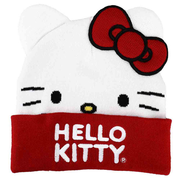 Hello Kitty - Bonnet brodé Big Face