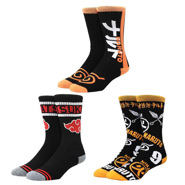 Chargez l&#39;image dans la visionneuse de la galerie, Naruto : Shippuden - Chaussettes Naruto et Akatsuki (3 paires)
