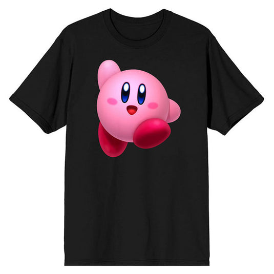 Kirby: Pink - Mochi dice hola camiseta gráfica negra para hombre