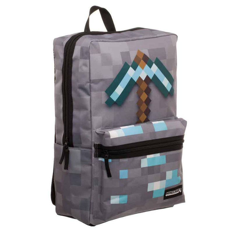 Cargue la imagen en el visor de la galería, Minecraft - Mochila para portátil con parche de hacha
