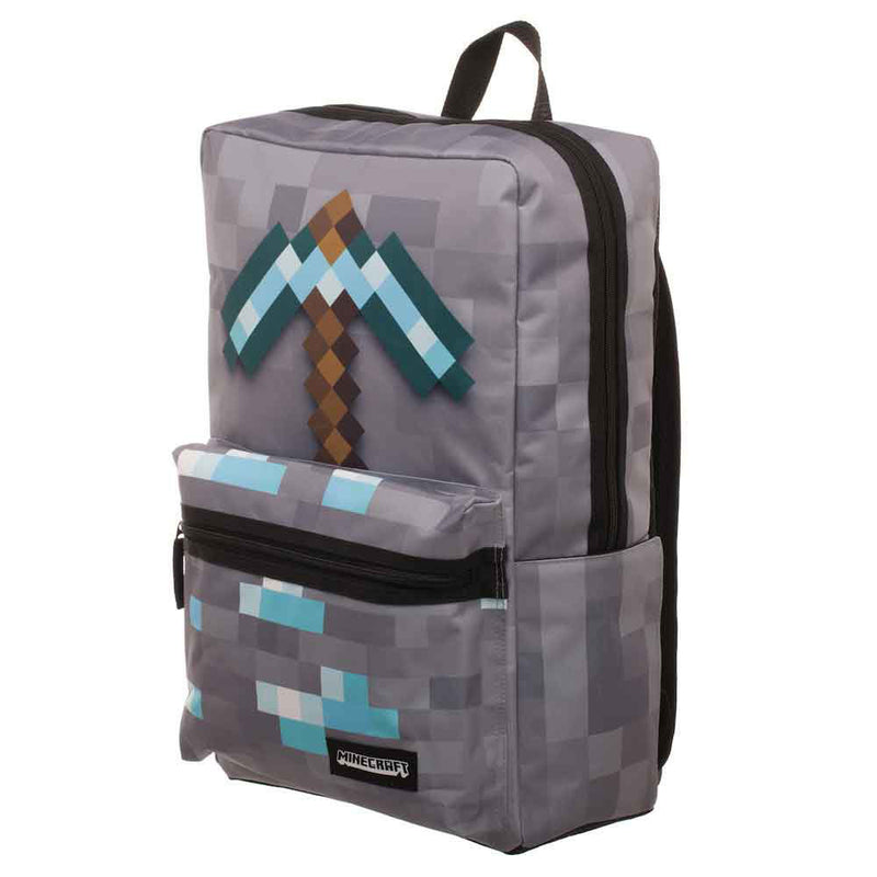 Cargue la imagen en el visor de la galería, Minecraft - Mochila para portátil con parche de hacha
