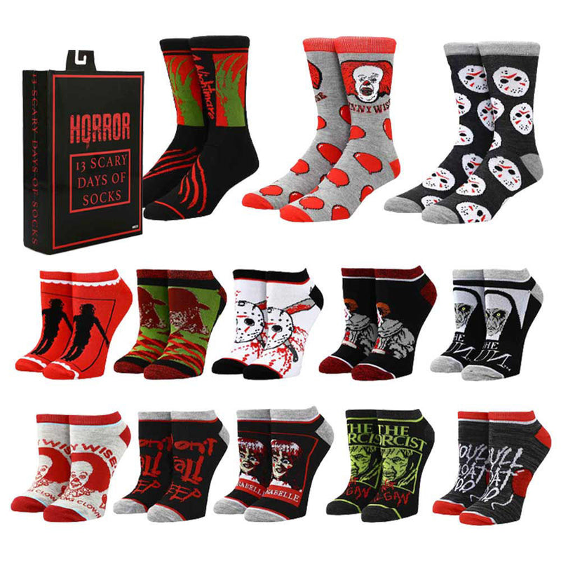 Cargue la imagen en el visor de la galería, Horror Icons 13 Days of Scary Socks
