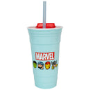 Marvel Comics - The Avengers Faces 32oz Plastic Party Cup with Lid & Straw