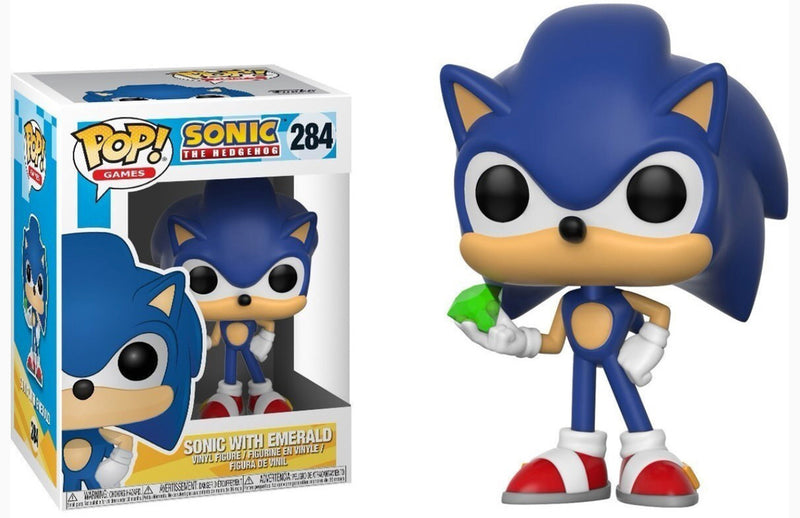 Chargez l'image dans la visionneuse de la galerie, Sonic - Sonic w/ Emerald Pop Games Vinyl Figure - Kryptonite Character Store
