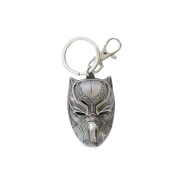Black Panther Mask Pewter Key Ring