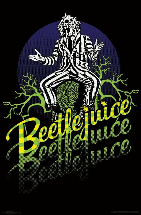Beetlejuice - Neon Wall Poster - Kryptonite Character Store