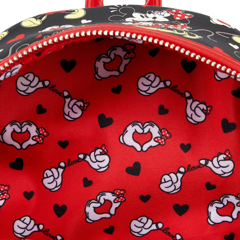 Disney : Mickey et Minnie Mouse – Mini sac à dos mains cœur
