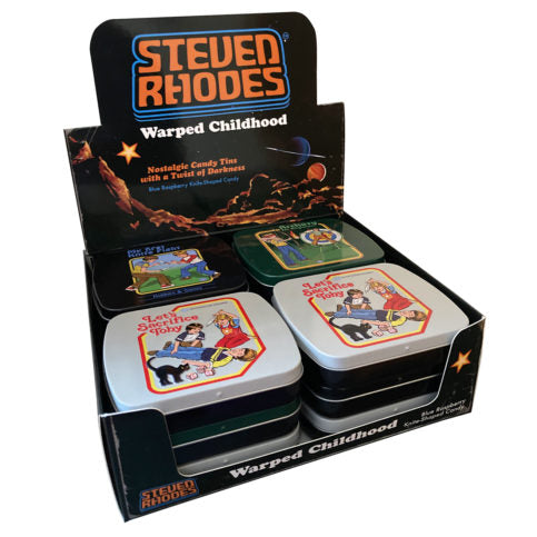 Steven Rhodes Warped Childhood Tins Candies