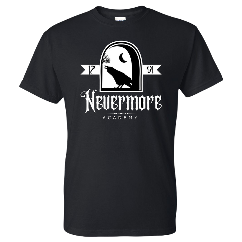 Load image into Gallery viewer, Wednesday Addams Series Inspired - Nevermore Academy Logo T-Shirt
