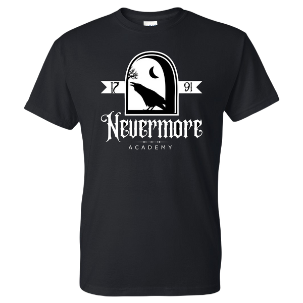 Inspiré de la série Wednesday Addams - T-shirt avec logo Nevermore Academy