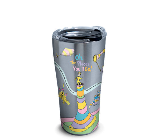 Dr. Seuss - Oh The Places You'll Go Vaso aislado de acero inoxidable con tapa