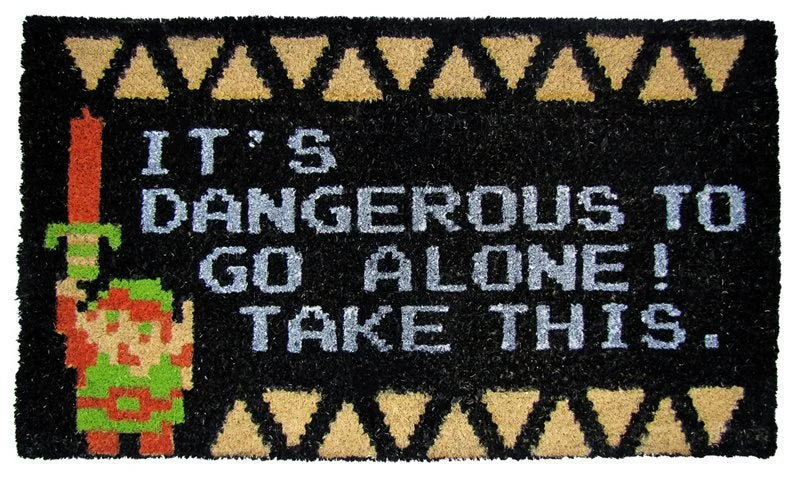 The Legend of Zelda - Its Dangerous to go Alone Take This Outdoor Doormat