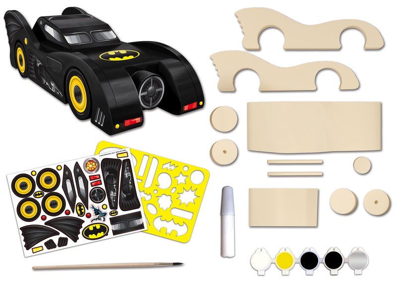 DC Comics - Batmobile Buildable Licensed Wood Paint Kit