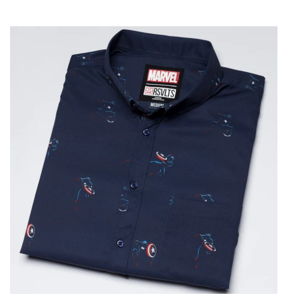 Marvel Comics: Captain America - "Legendary Hero" Kunuflex Short Sleeve Shirt