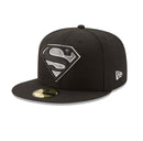DC Comics - Supergirl Black and White Logo Teattwisted Fitted 59Fifty Snapback Hat