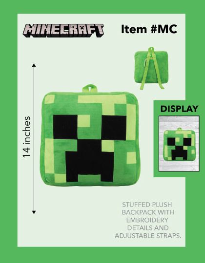 Minecraft 17" Plush Backpack