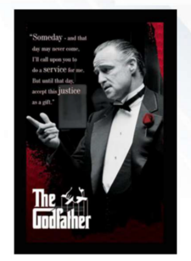The Godfather Framed Crystex Wall Art