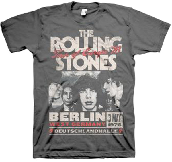 Rolling Stones - La camiseta de Europa 76 para hombre