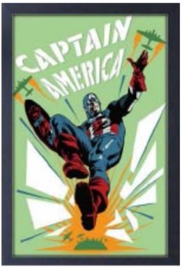 Marvel Comics - Captain America 11" x 17-1.25" Crystex Framed Art