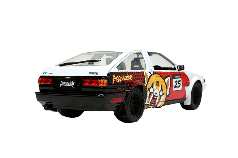 Hollywood Rides - Toyota Trueno (AE86) 1986 avec figurine Aggretsuko, Jada Toys