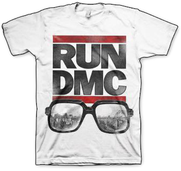 Run DMC - Glasses Logo White Men's T-Shirt