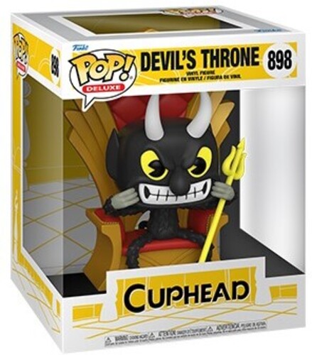 ¡Funko POP! Deluxe: Cuphead S3 - Figura de vinilo del diablo en silla