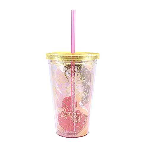 Disney Princess Belle 16oz Straw Cup with Ice Cubes - Kryptonite Character Store