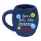 Vandor Rudolph "Holly Jolly" 18 oz Oval Ceramic Mug, Multicolor