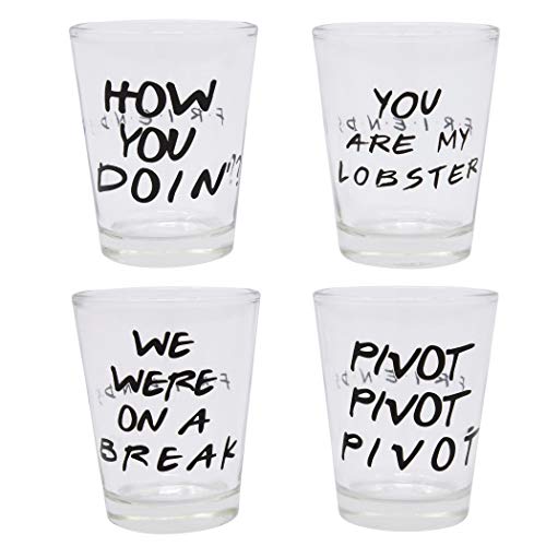 Friends 4-Pack Shot Glass Set - Kryptonite Character Store