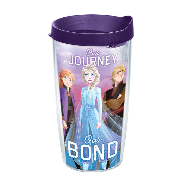 Disney's Frozen Elsa, Anna And Olaf Strong Bond Glass Tumbler Set Of 2  Tumblers