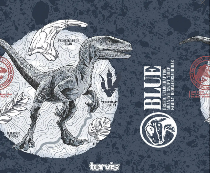 Jurassic World: Dominion - Blue Raptor Stainless Steel Water Bottle, Tervis