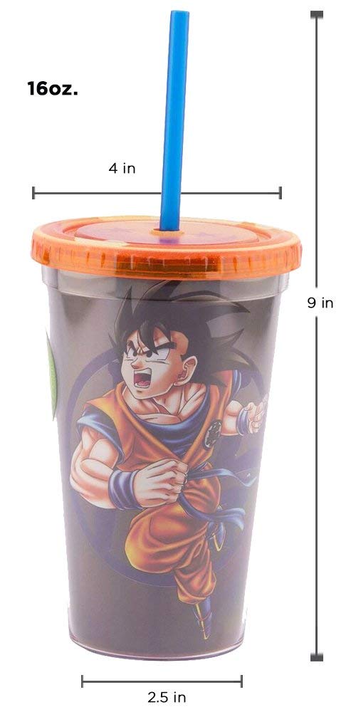 Dragon Ball Z Son-Goku Tumbler Travel Cup, 16oz - Kryptonite Character Store