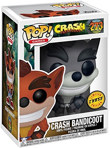 Funko POP! Games: Crash Bandicoot - Crash Bandicoot Black and White with Pop Box Protector Case (Limited Edition - Chase)