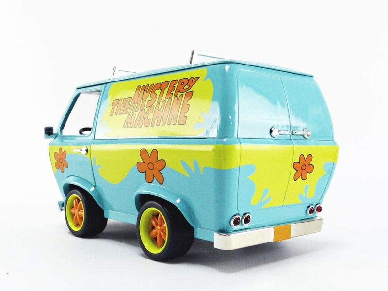 Chargez l&#39;image dans la visionneuse de la galerie, Scooby-Doo - Voiture moulée sous pression Mystery Machine 1:24 avec figurines Shaggy et Scooby de 2,75&quot; 
