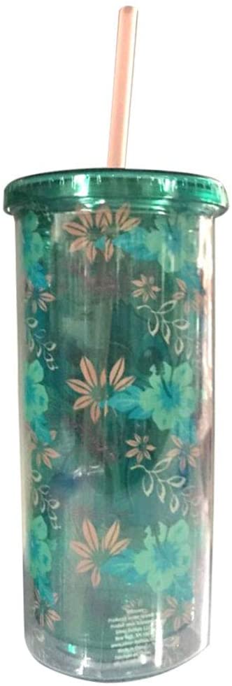 Lilo and Stitch Tropical Pattern Plastic Tall Tumbler 20-Ounce