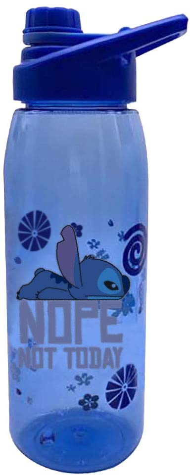 Disney: Lilo & Stitch - Nope Not Today 28oz Tritan Blue Water Bottle with Screw Lid