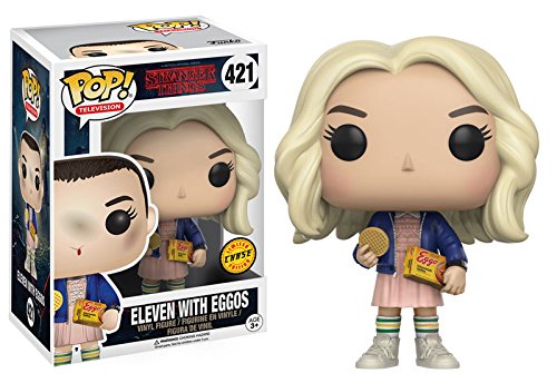 Funko POP! TV: Stranger Things - Eleven in Wig with Eggos with Pop Box Protector Case (Limited Edition - Chase)