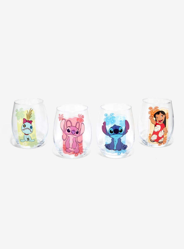 Disney Lilo & Stitch Stemless Wine Glass Set - Kryptonite Character Store