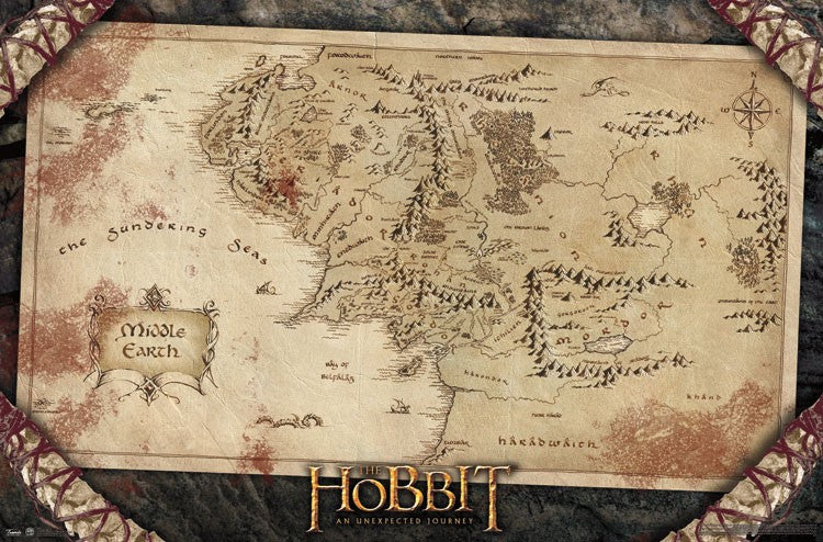 The Hobbit - Map Wall Poster - Kryptonite Character Store