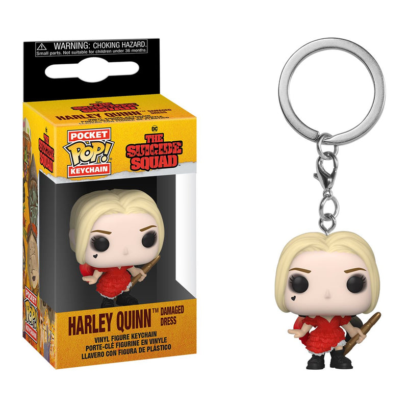 Funko POP! Keychain: The Suicide Squad - Harley Quinn Damaged Dress
