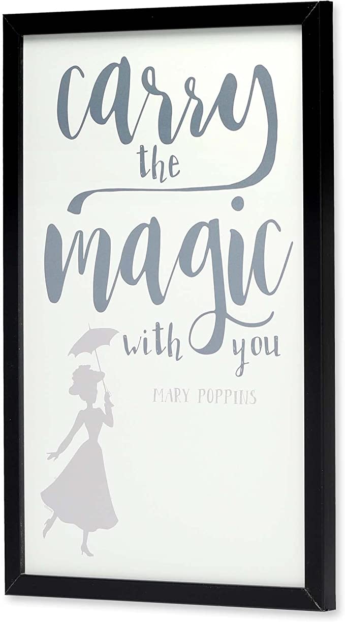 Disney: Mary Poppins - Decoración de pared de madera enmarcada Carry The Magic 
