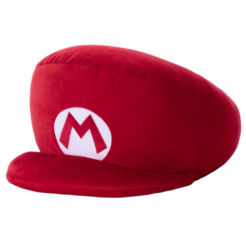 Nintendo Super Mario Club Mocchi-Mocchi Mario Hat 16 Inch Plush Figure - Classic Red Mario Hat - Kryptonite Character Store