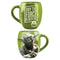 Vandor Star Wars Yoda 18 oz Oval Ceramic Mug, Green