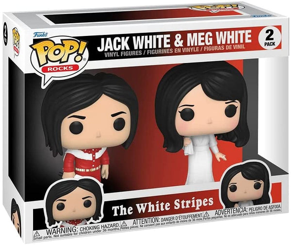 Funko POP! Rocks : The White Stripes – Jack White et Meg White (lot de 2)