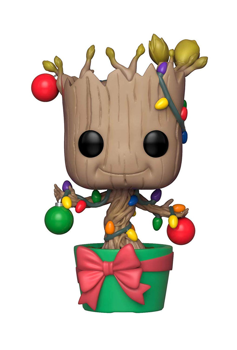 Cargue la imagen en el visor de la galería, Marvel Holiday Groot w/Lights &amp; Ornaments Funko Pop Vinyl Figure
