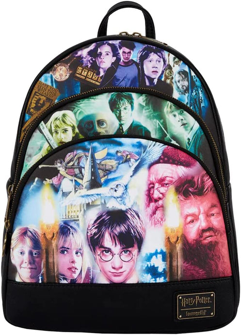 Loungefly Harry Potter - Trilogy Triple Pocket Mini Backpack