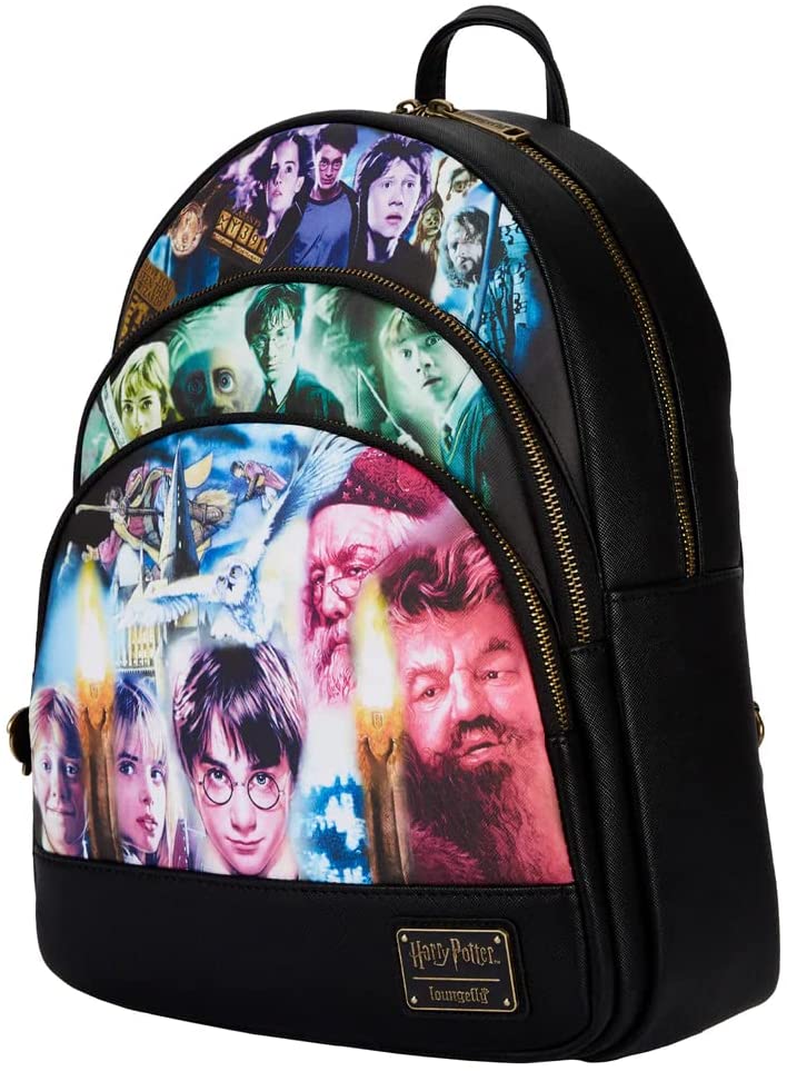 Load image into Gallery viewer, Loungefly Harry Potter - Trilogy Triple Pocket Mini Backpack
