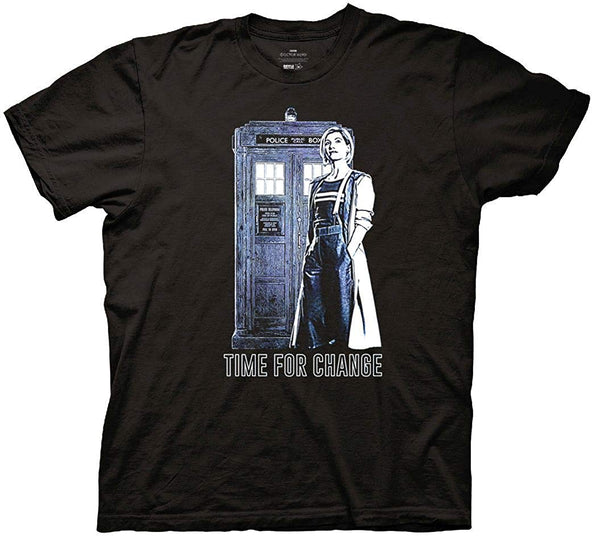 DOCTOR WHO ADULT UNISEX 13TH DOCTOR TIME TO CHANGE CREW T-SHIRT